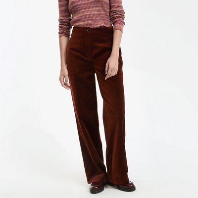 Shownicer Pantaloni In Velluto A Coste Vita Alta, Gamba Larga Donna – Autunno/Inverno