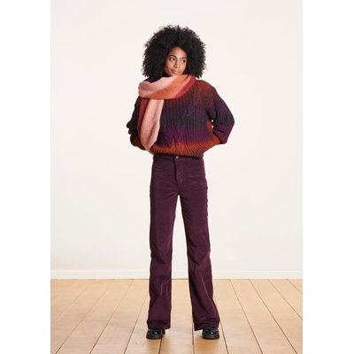 Pantalon taille haute en velours LA FEE MARABOUTEE