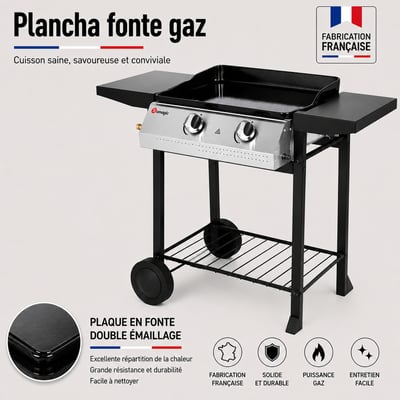 Plancha à gaz sur chariot, PAMPLUNA SOMAGIC