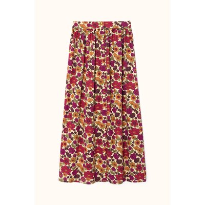 Neela maxi buttoned skirt with floral print APACHES COLLECTIONS