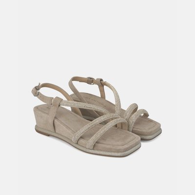 Sandales à talon compensé, bout carré et boucle ALMA EN PENA