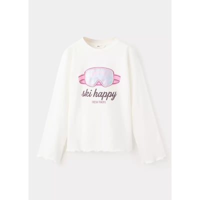 T-shirt coton détail imprimé MANGO KIDS