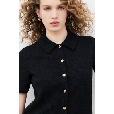 T-shirt court droit col chemise TDANIA CAROLL
