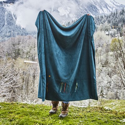 Plaid polaire PASSE-MONTAGNE SYLVIE THIRIEZ