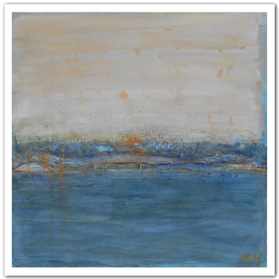 Affiche abstrait rivage d'or HEXOA