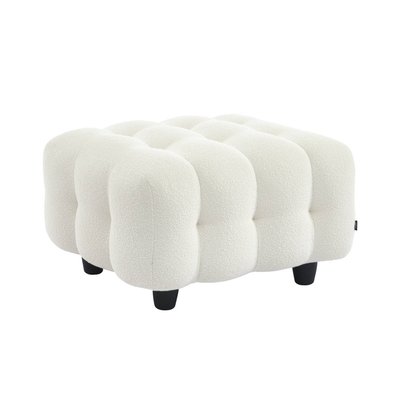Pouf, repose-pieds pour canapé 3 places Leon bouclette texturée LEON SWEEEK
