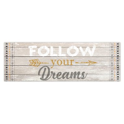 Toile flèche Boho - 90 x 30 cm - Follow your Dreams TOILINUX