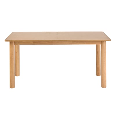 Table extensible rallonges intégrées rectangulaire bois clair frêne L160-210 cm CLAUDIE MILIBOO