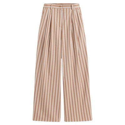 Wijde broek met hoge taille, gestreept CLARAMONTE X LA REDOUTE