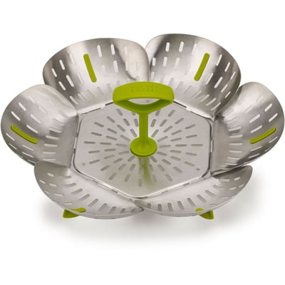 Panier vapeur Bloom Steel pliable en inox vert JOSEPH JOSEPH