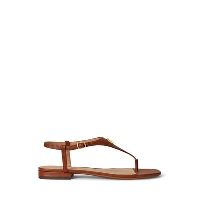 Sandales plates entredoigts en cuir Everley LAUREN RALPH LAUREN