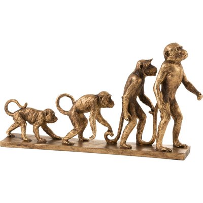 Sculptures en résine, lot de 4 singes Bryant JOLIPA