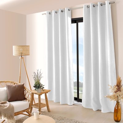 Rideau occultant uni et fileté HOME MAISON