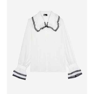 Chemisier col claudine, bordé de dentelle THE KOOPLES