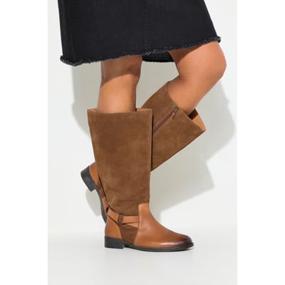 Bottes en cuir tige XXL , pied large ULLA POPKEN