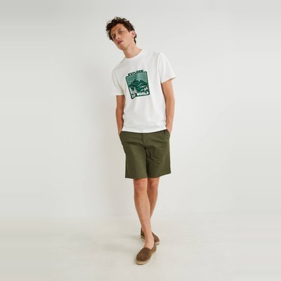 Bermuda slack en coton BIO, straight fit MONOPRIX