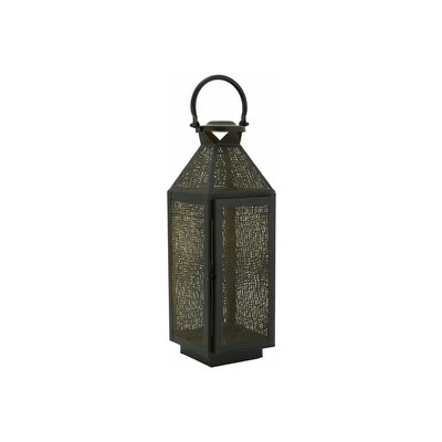 Lanterne carrée en métal noir et doré Grand modèle AUBRY GASPARD