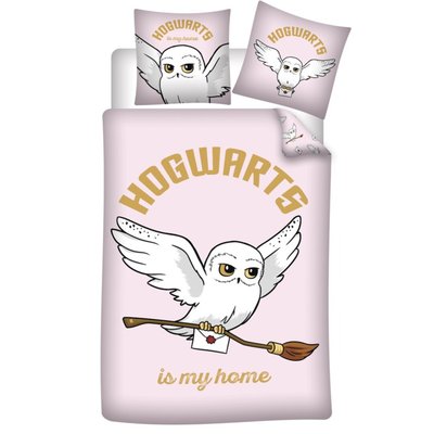 Parure de Lit Enfant Rose Edwige La Chouette HARRY POTTER