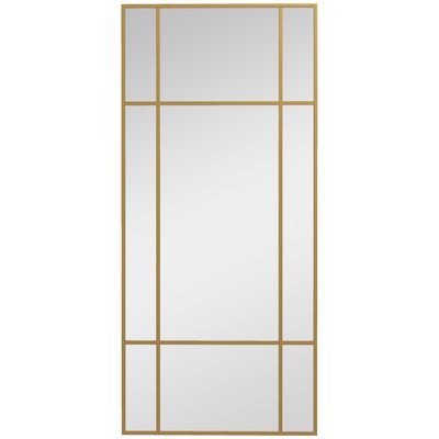 Miroir mural verrière rectangulaire - dim. 110L x 50H cm - métal doré HOMCOM