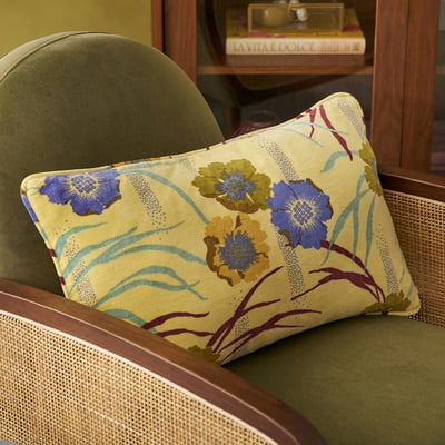 Mowan Printed Cotton Velour Rectangular Cushion Cover 50x30cm LA REDOUTE INTERIEURS