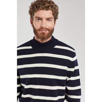 Pull rayé col montant  en laine ARMOR-LUX