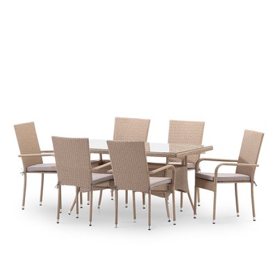 Salon de jardin, 6 chaises, VERONA DEFORA HOME