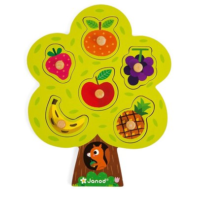 Puzzle en bois Arbre gourmand 6 pièces JANOD