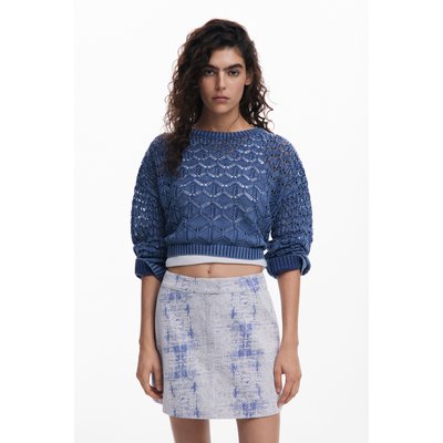 Desigual - Pull court ajouré DESIGUAL