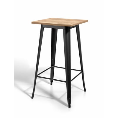 Table haute en métal et BOIS, MEET HISPANOHOGAR