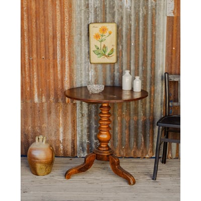 Table d'appoint en bois Francine N°1677 - Bon état DEBONGOUT
