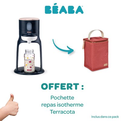 Chauffe biberon bib expresso avec pochette isotherme terracota BEABA
