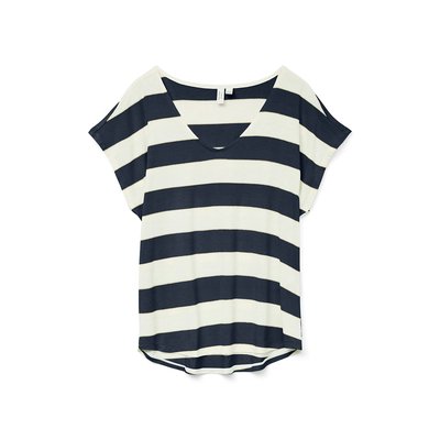 Camiseta a rayas con cuello de pico VERO MODA