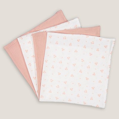 Pack of 4 Squares in Cotton Muslin LA REDOUTE COLLECTIONS