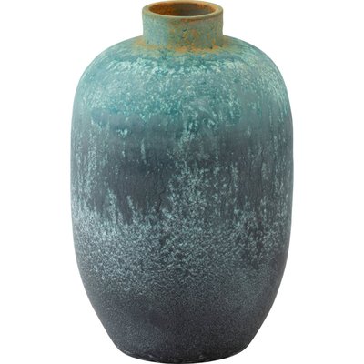 Vase vintage en céramique  azur style méditerranéen RECOLLECTION