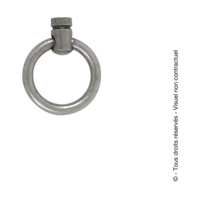 Anneau De Tringle Lisse Acier Patiné Verni D40 Mm BROS