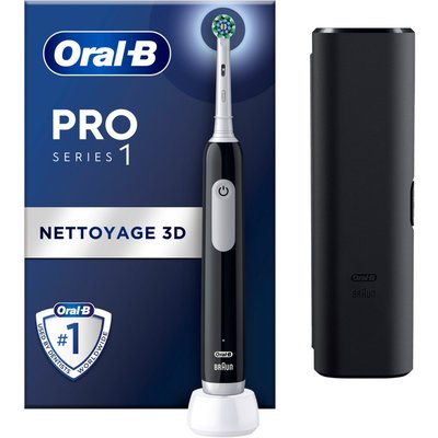 Brosse à dents électrique Pro 1 Noire Cross Action + Etui de voyag ORAL B