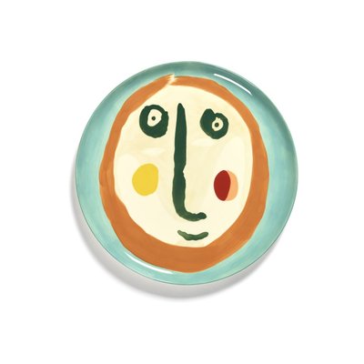 Assiette Service Feast Par Ottolenghi Motif Visage Grès Ø35 Cm SERAX