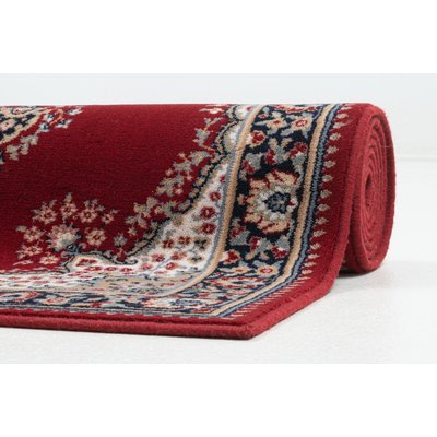 Tapis couloir floral Dolna, tissé, laine, d'orient THEKO