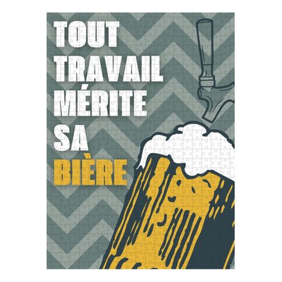 Puzzle 'Tout travail mérite sa bière'   500 pièces L'AFFICHERIE