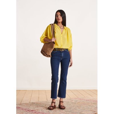 Jean cropped en coton biologique LA FEE MARABOUTEE