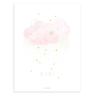 Affiche étoiles et nuages love STARDUST LILIPINSO
