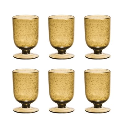 Verre à pied   Bullé 25 cl ambre (lot de 6)-GORDES TABLE PASSION