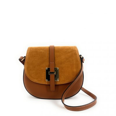 Mini-sac besace en cuir lisse et nubuck MODELE H OH MY BAG
