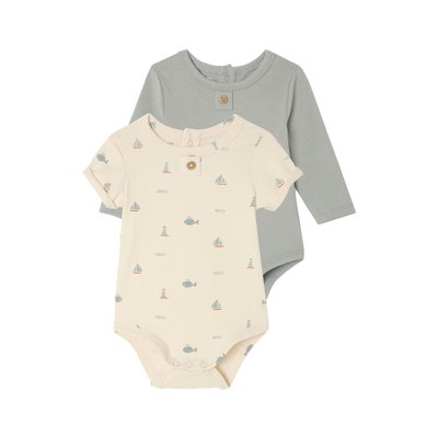 Lot de 2 bodies naissance VERTBAUDET