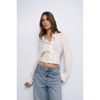 CHEMISE CROPPED AVEC LIN SALSA JEANS