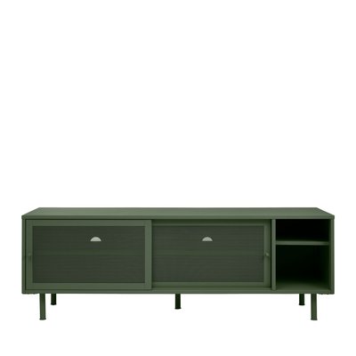 Meuble TV 2 portes, 2 niches en métal L160cm - KISO DRAWER