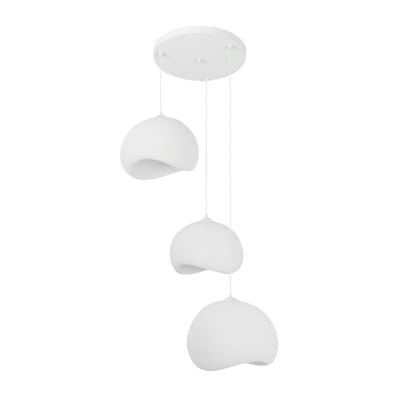 Suspension blanche étagée 3 lampes 55 cm NOXIS PIER IMPORT