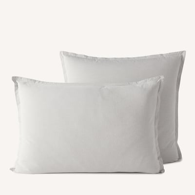 Sabbal Washed Cotton Percale 300 Thread Count Pillowcase AM.PM