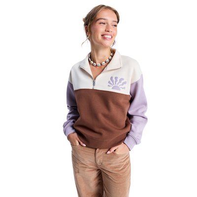 Polaire colorée demi-zippée VIEW POINT BLOCK. ROXY