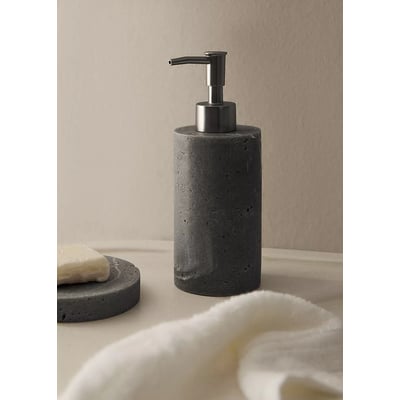 Distributeur de savon en résine effet travertin MANGO HOME